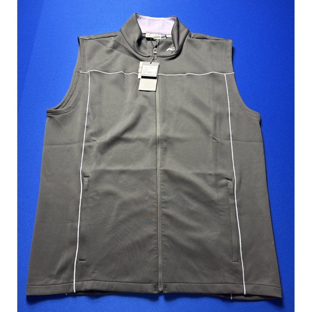KJUS Men's DAMIAN Full Zip Gray Golf Casual Vest Size 54 XL